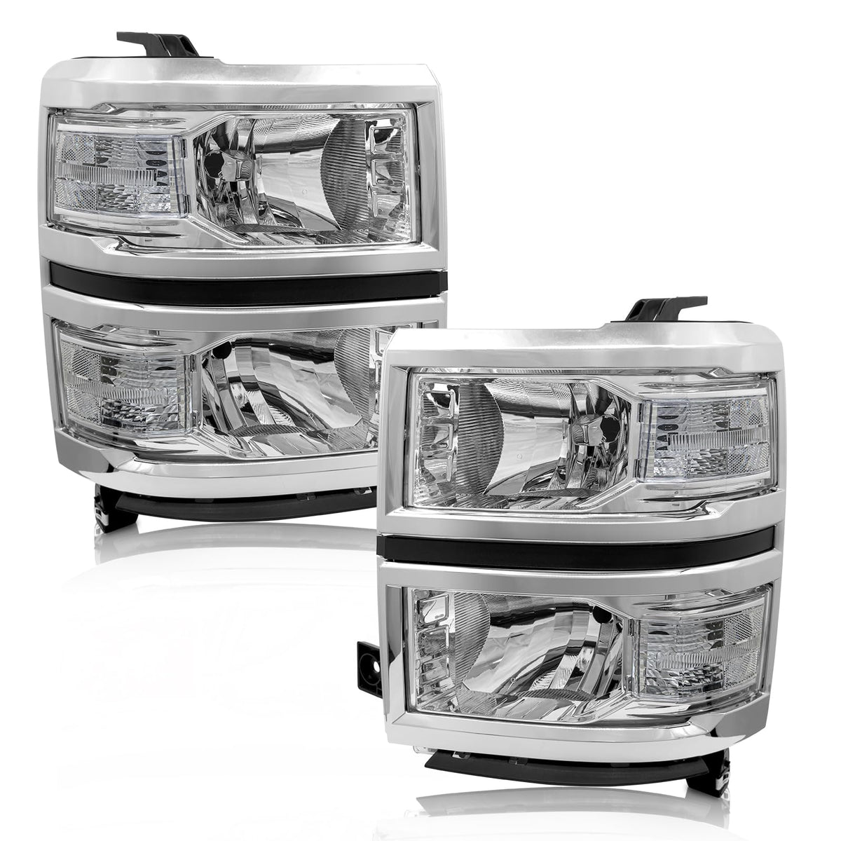 ADCARLIGHTS front assembly on Silverado showing clean fit and finish benefit