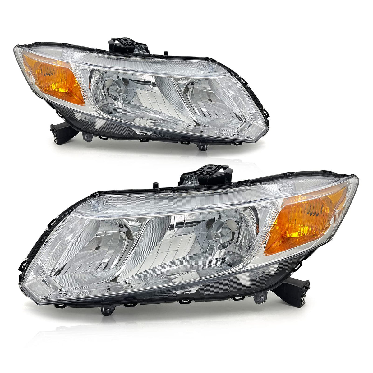 ADCARLIGHTS left headlight assembly front view showing exact OEM fit and styling