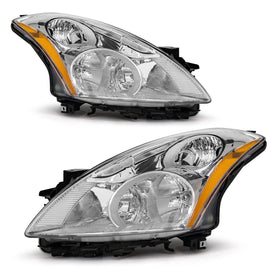 ADCARLIGHTS front view assembly showing chrome housing and lens, improves headlight appearance