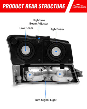 ADCARLIGHTS installed on 2004 Silverado driver side for direct-fit convenience