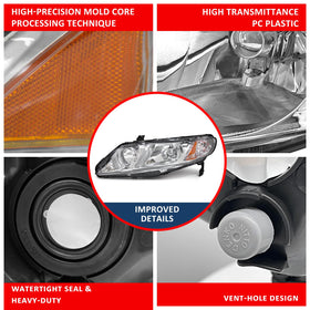 ADCARLIGHTS installed on 2008 Honda Civic sedan showing restored appearance