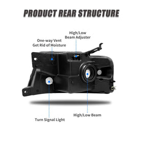 ADCARLIGHTS lens closeup with UV coating that prevents yellowing and preserves clarity