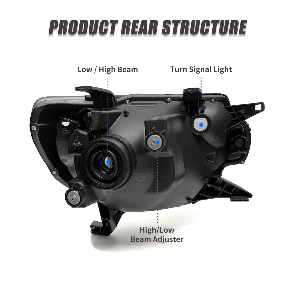 ADCARLIGHTS lens texture detail showing UV-coated clarity and long-lasting vision