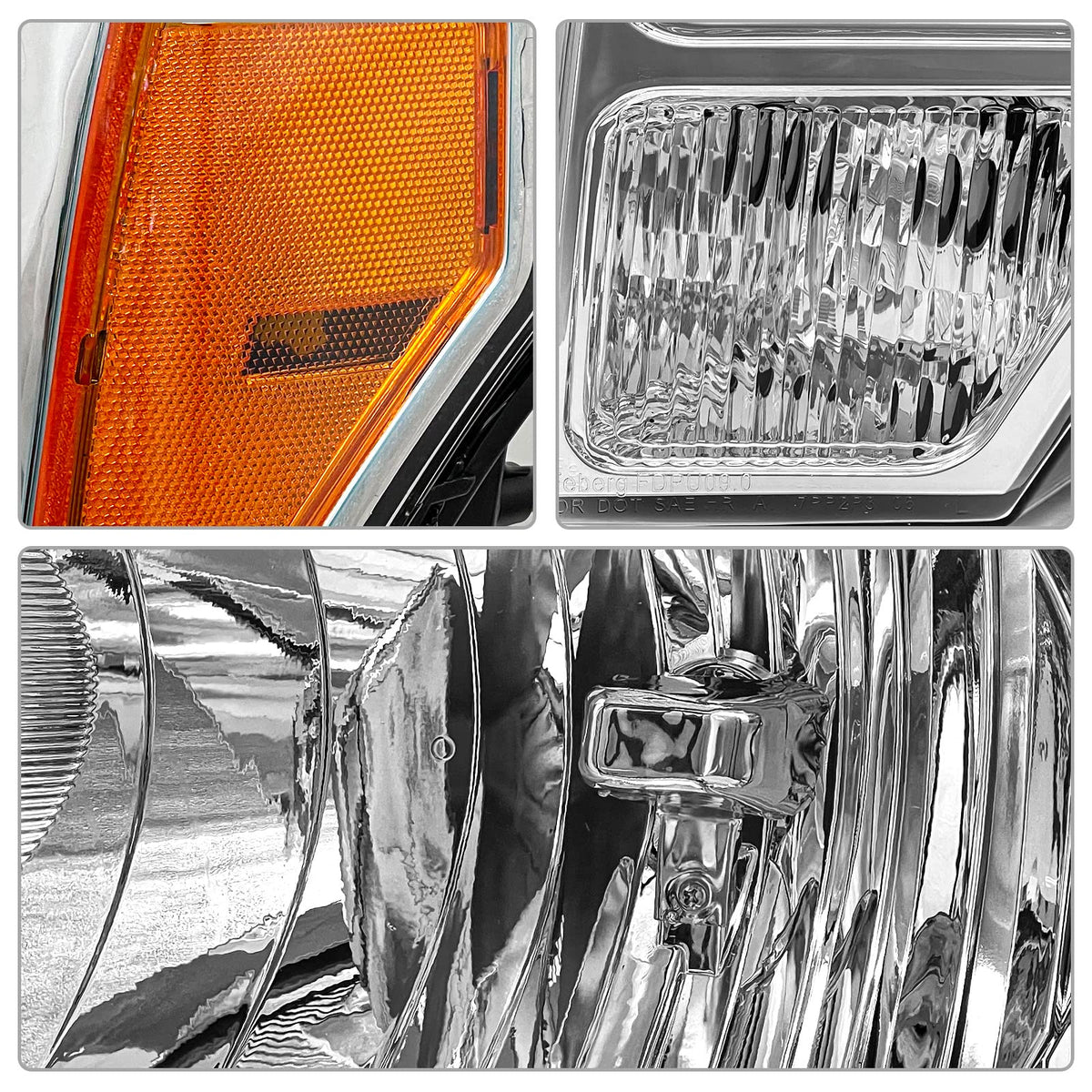 ADCARLIGHTS mounting tabs and bolts for accurate, stable installation
