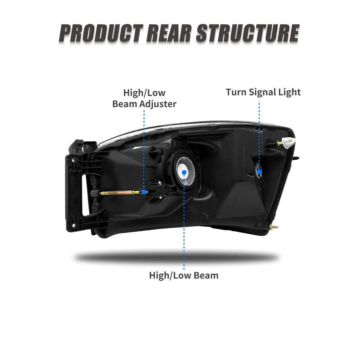 ADCARLIGHTS next to OEM headlight showing upgraded clarity benefit