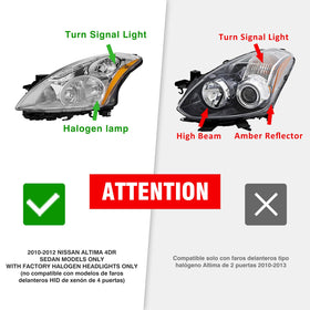 ADCARLIGHTS installed on passenger side of Altima, shows matched left and right symmetry