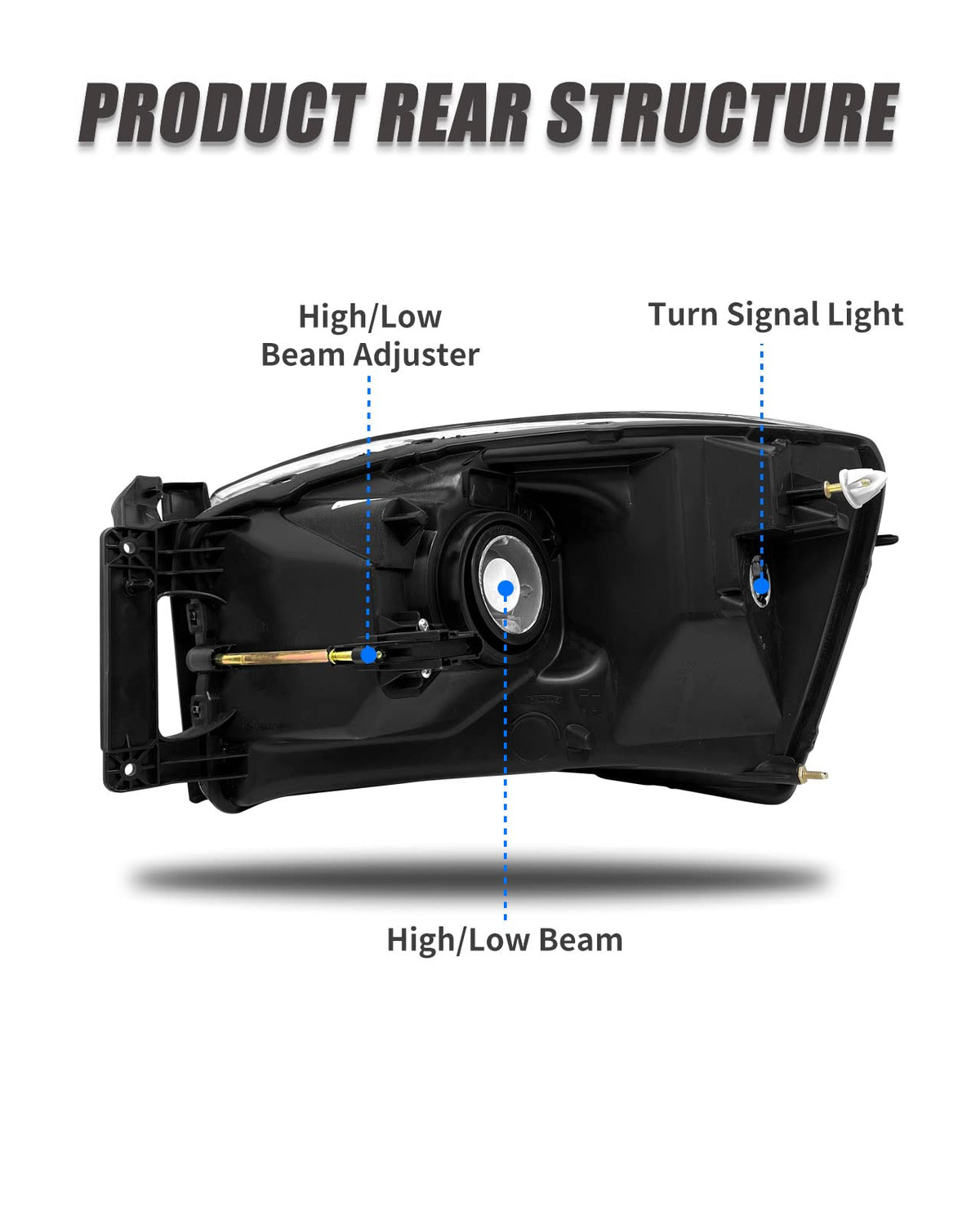 ADCARLIGHTS next to ruler showing correct dimensions for fitment
