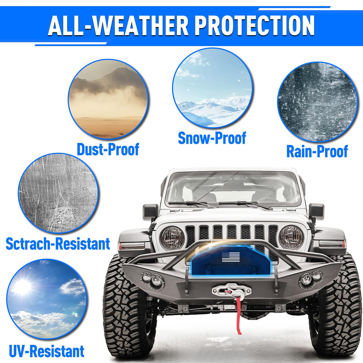 AddSafety cover installed on an off-road vehicle illustrating protection during recovery