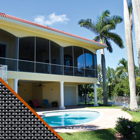 ADFORS solar screen closeup weave texture highlighting fiberglass durability and UV reduction benefit