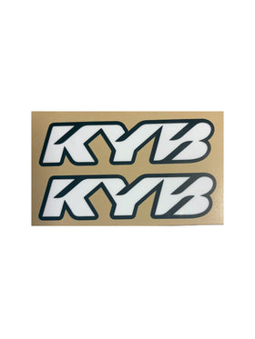 adhesive back detail KYB decal showing strong backing for long-lasting adhesion