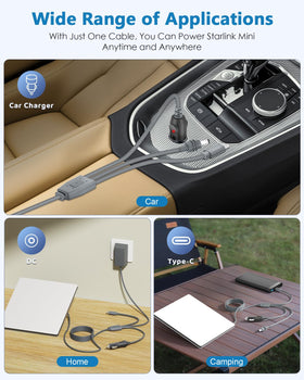 ADINEL cable laid out 10FT to show length and flexible placement advantage