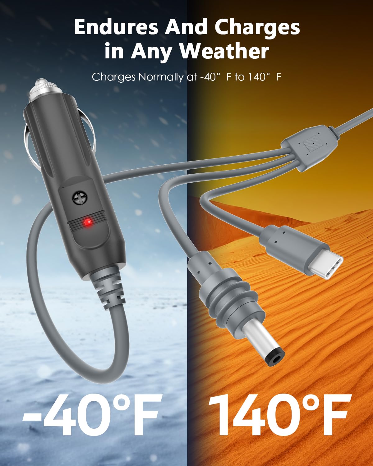 ADINEL cable powering Starlink Mini in campsite demonstrating portable connectivity