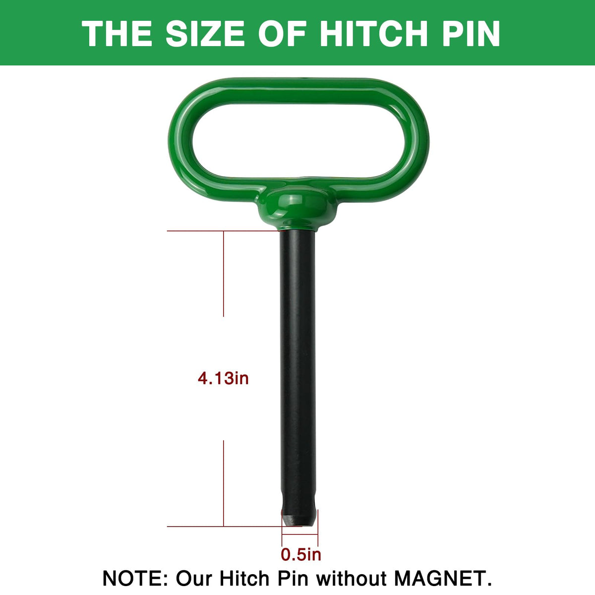 Adorish hitch next to ruler showing 1/4" plate thickness and size clarity benefit