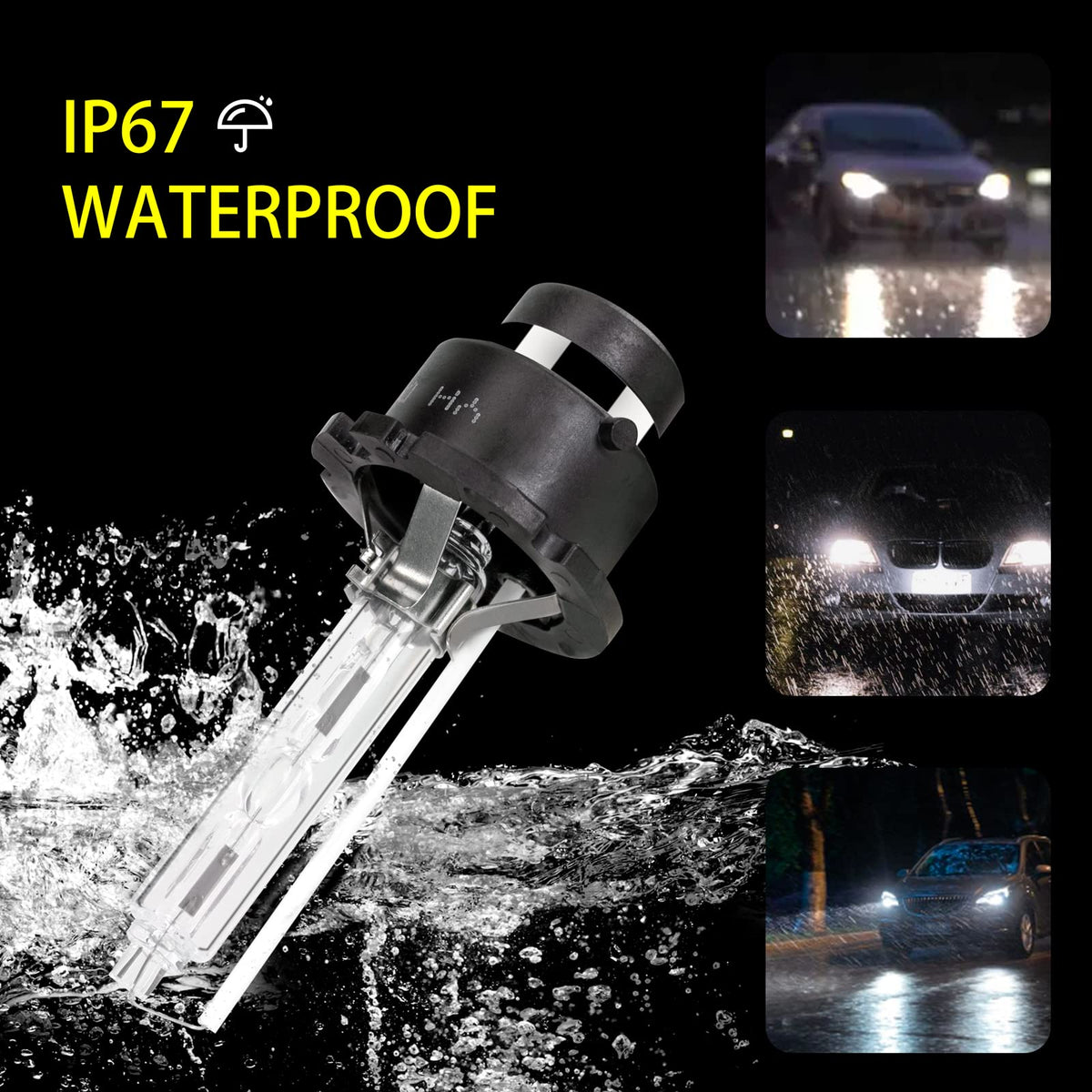ADP ballast installed in headlight housing demonstrating plug-and-play vehicle fit