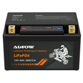 ADPOW front view of battery showing compact design and lightweight benefit