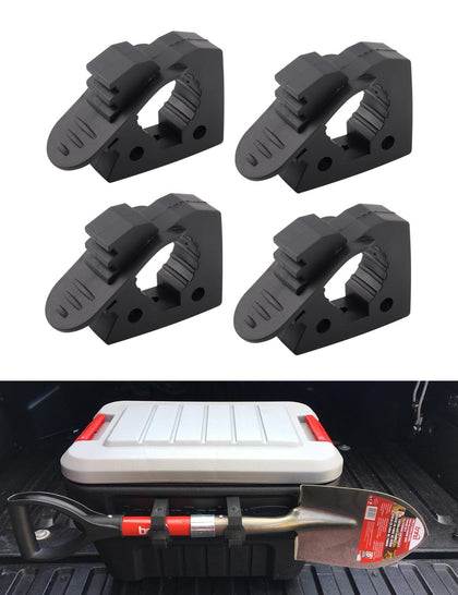 ADTOPI front view clamp mounted on rack shows secure tool storage benefit