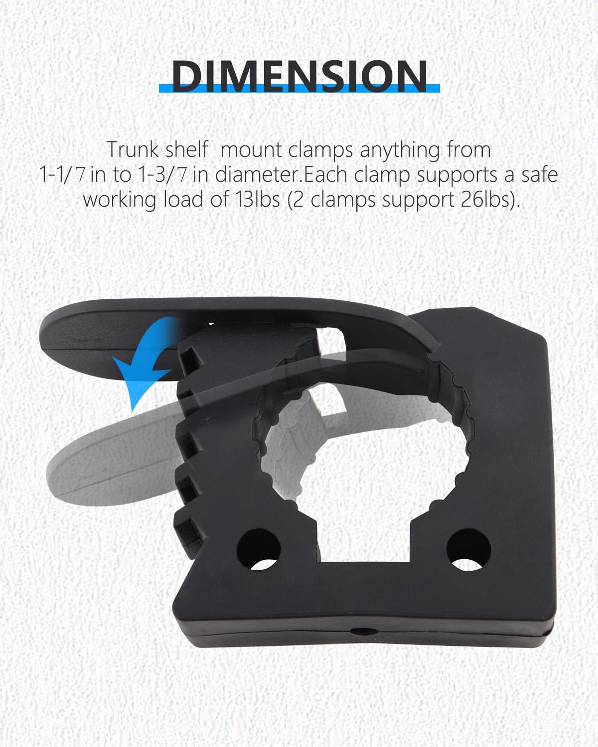 ADTOPI mounting holes and plastic pad detail protecting surface from scratches
