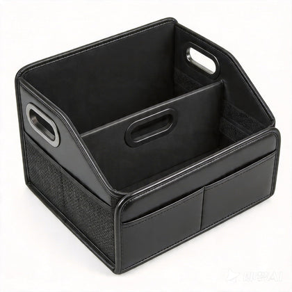 Adullama front view car caddy showing organized compartments and accessibility