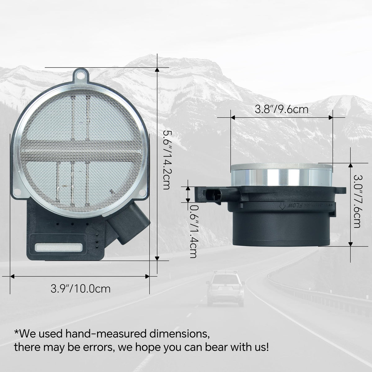 AdvanEX MAF angled view during installation illustrating simple bolt-and-plug swap