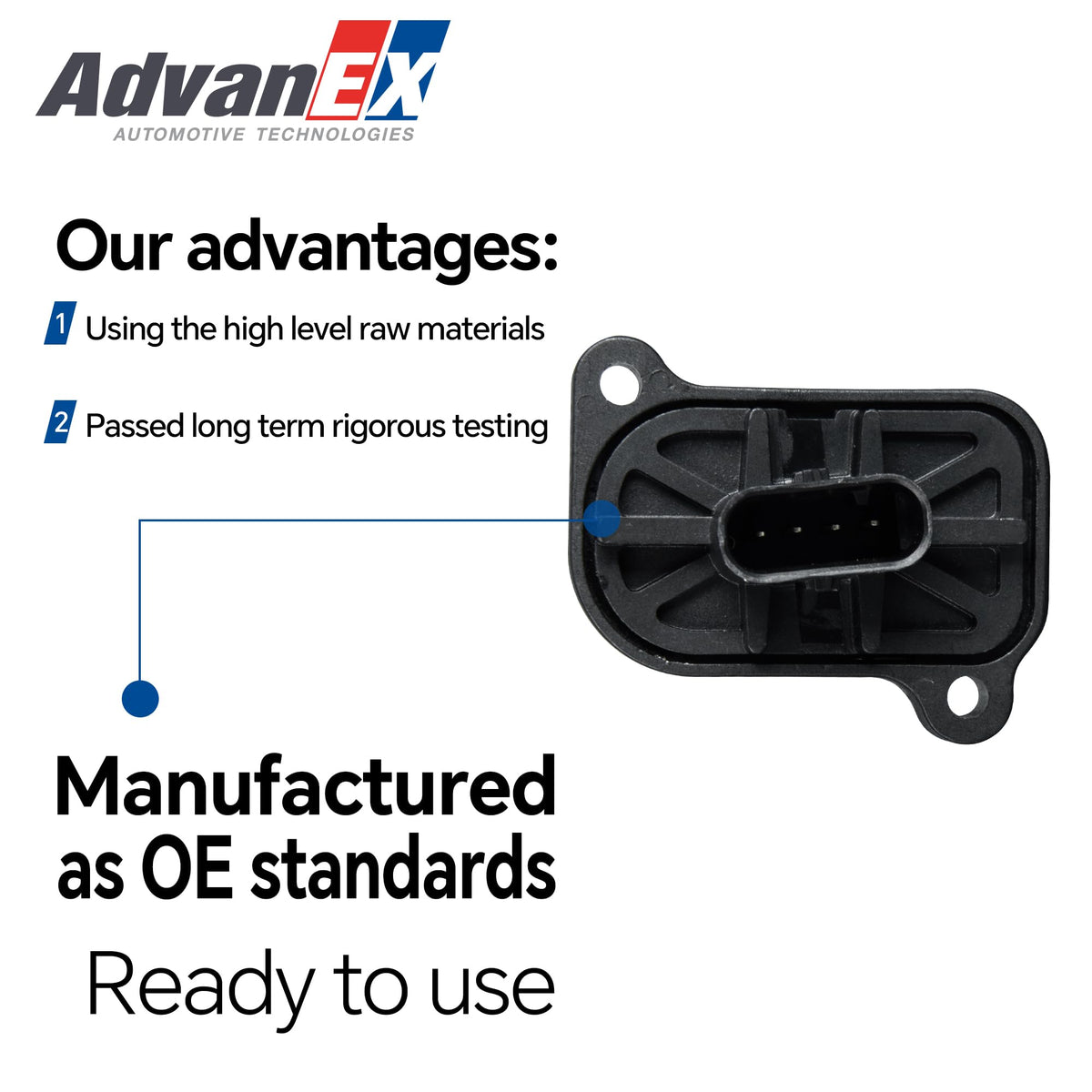 AdvanEX sensor element close-up revealing precision sensing for accurate air readings