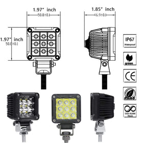 Adzoon close-up of reflector and LED array showing focused light output benefit