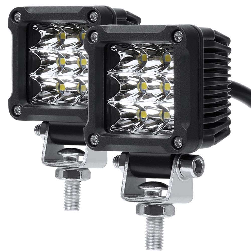 Adzoon front view of 2-inch cube light showing compact profile and lens boosts visibility