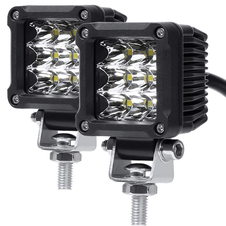 Adzoon front view of 2-inch cube light showing compact profile and lens boosts visibility