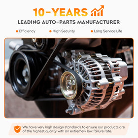Aeagle alternator installed in an engine bay demonstrating direct-fit replacement