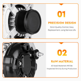 Aeagle alternator pulley closeup highlighting 6-groove clutch pulley durability