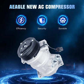 Aeagle compressor clutch close-up highlighting quiet engagement benefit