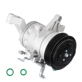 Aeagle front view of AC compressor assembly showing mount points and benefit of direct fit