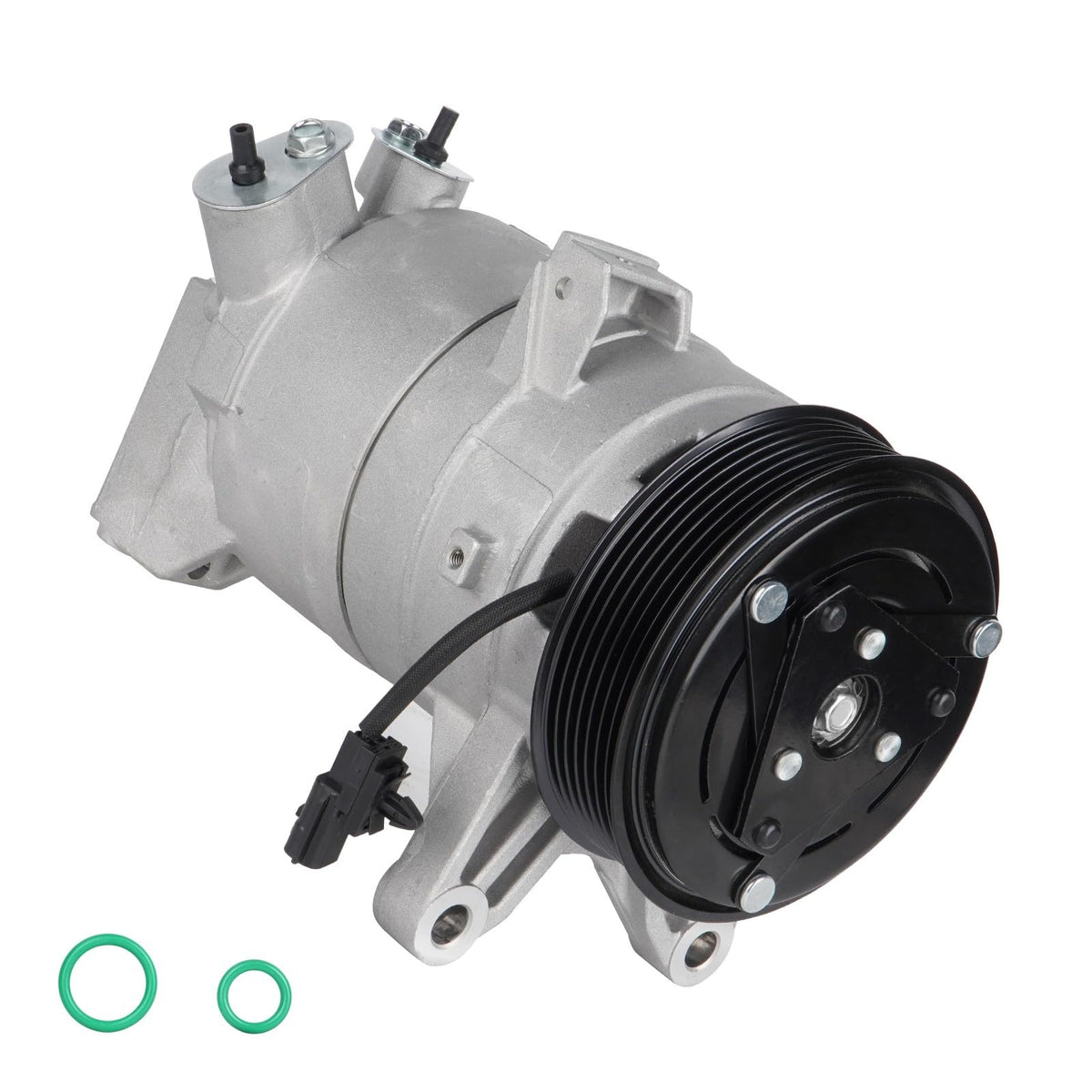 Aeagle front view of compressor showing mounting points and benefits of direct-fit replacement