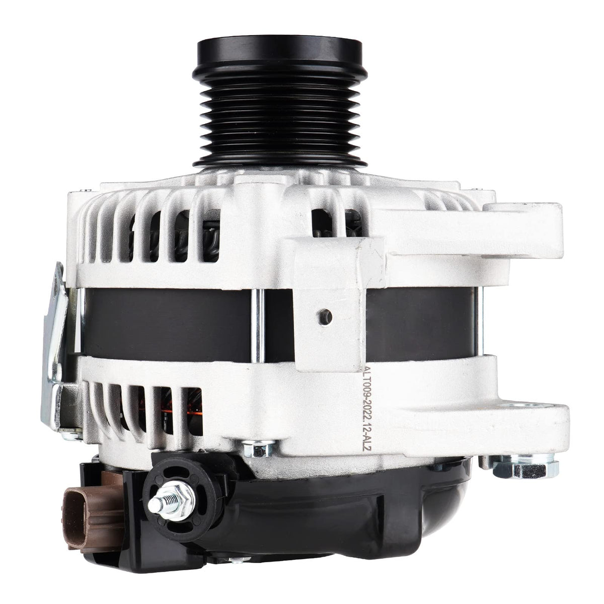 Aeagle alternator front assembly showing housing and terminals for easy bolt-on replacement