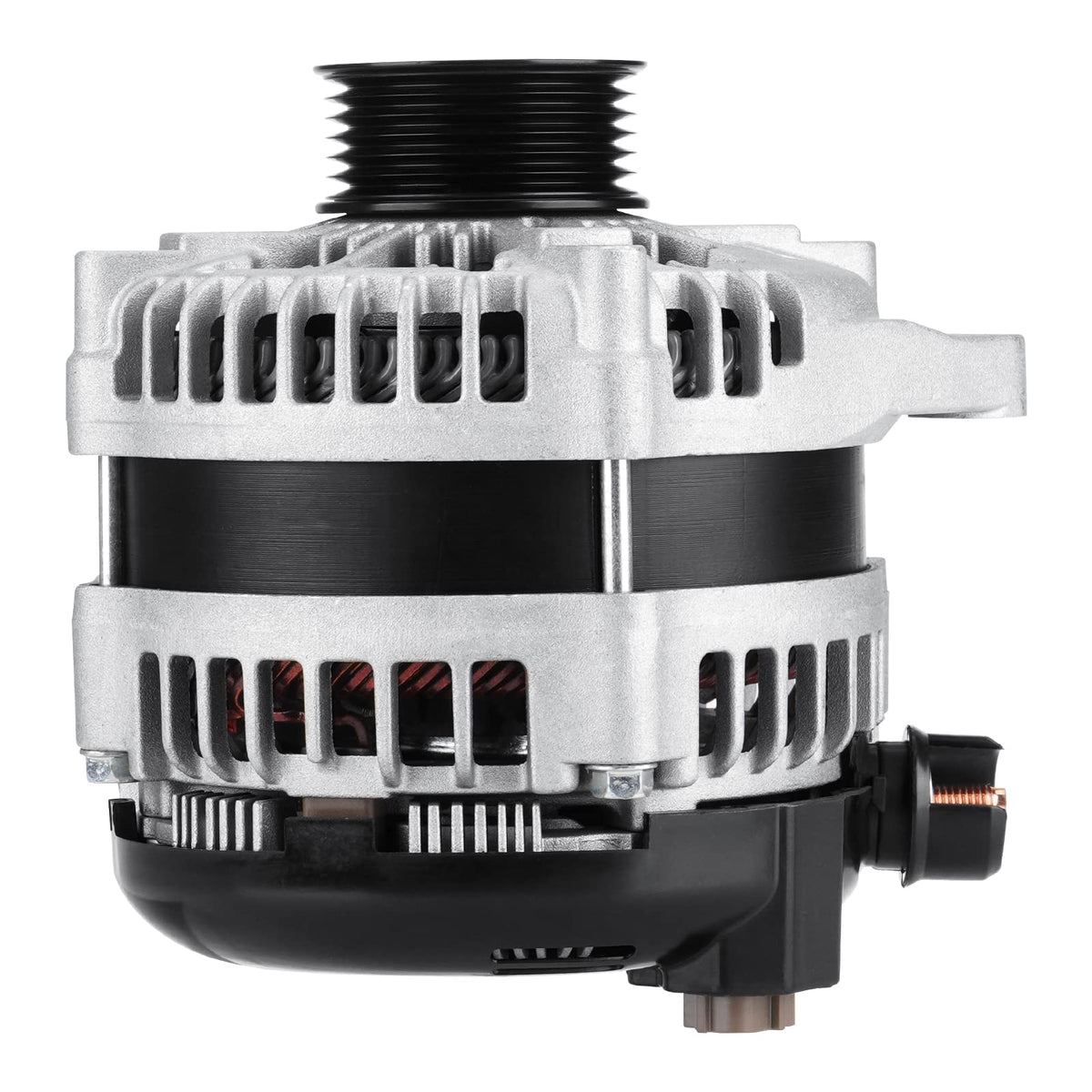 Aeagle alternator front view showing mounting points and robust housing for easy fitment
