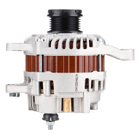 Aeagle alternator front view showing mounting points and benefit of direct-fit replacement