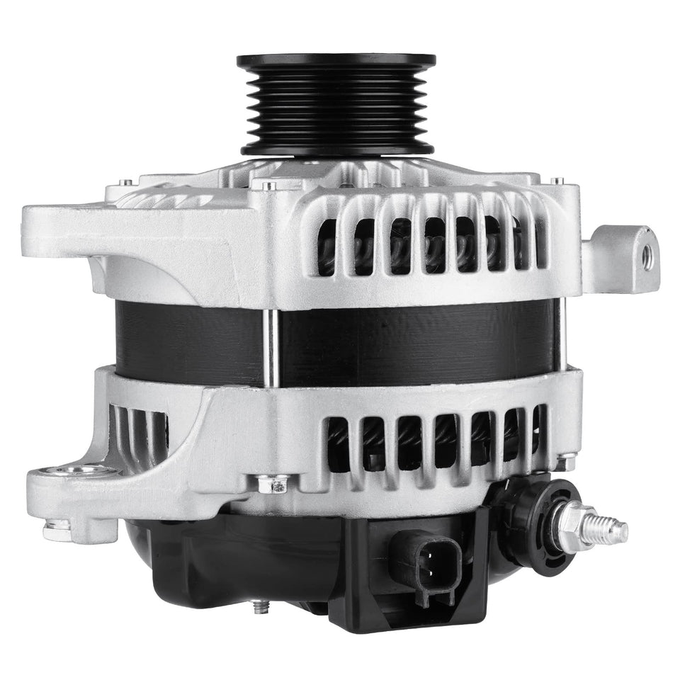 Aeagle alternator front view showing housing and belt engagement for reliable replacement