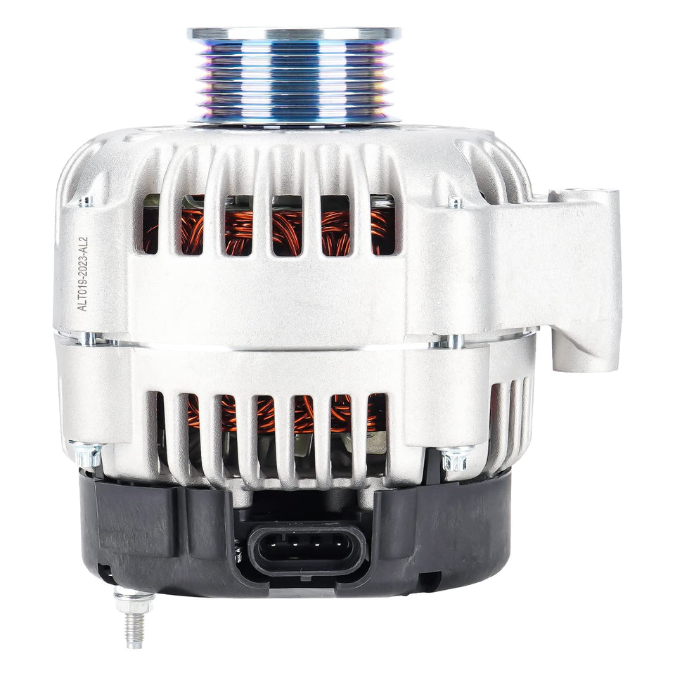 Aeagle alternator front view showing housing and mounting points for easy fit