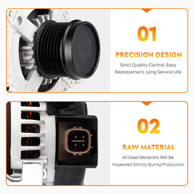 Aeagle alternator mounting point detail highlights precise fitment and strengthened brackets