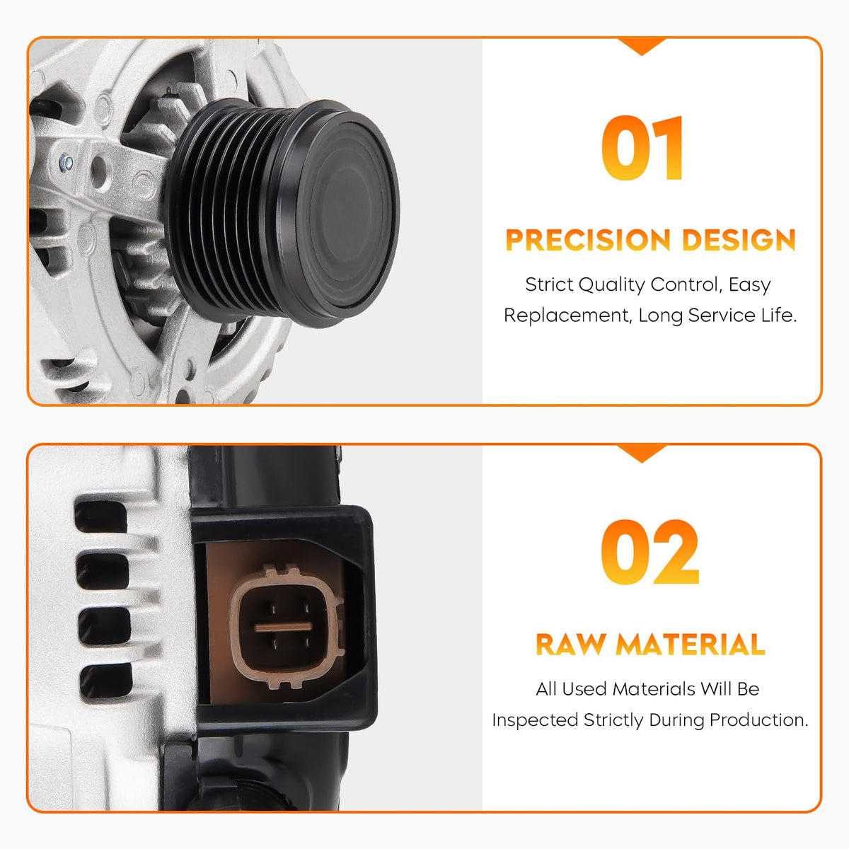 Aeagle alternator side bracket and mounting points ensuring secure install