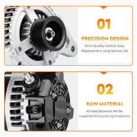 Aeagle alternator side mounting flange showing bolt locations for straightforward install