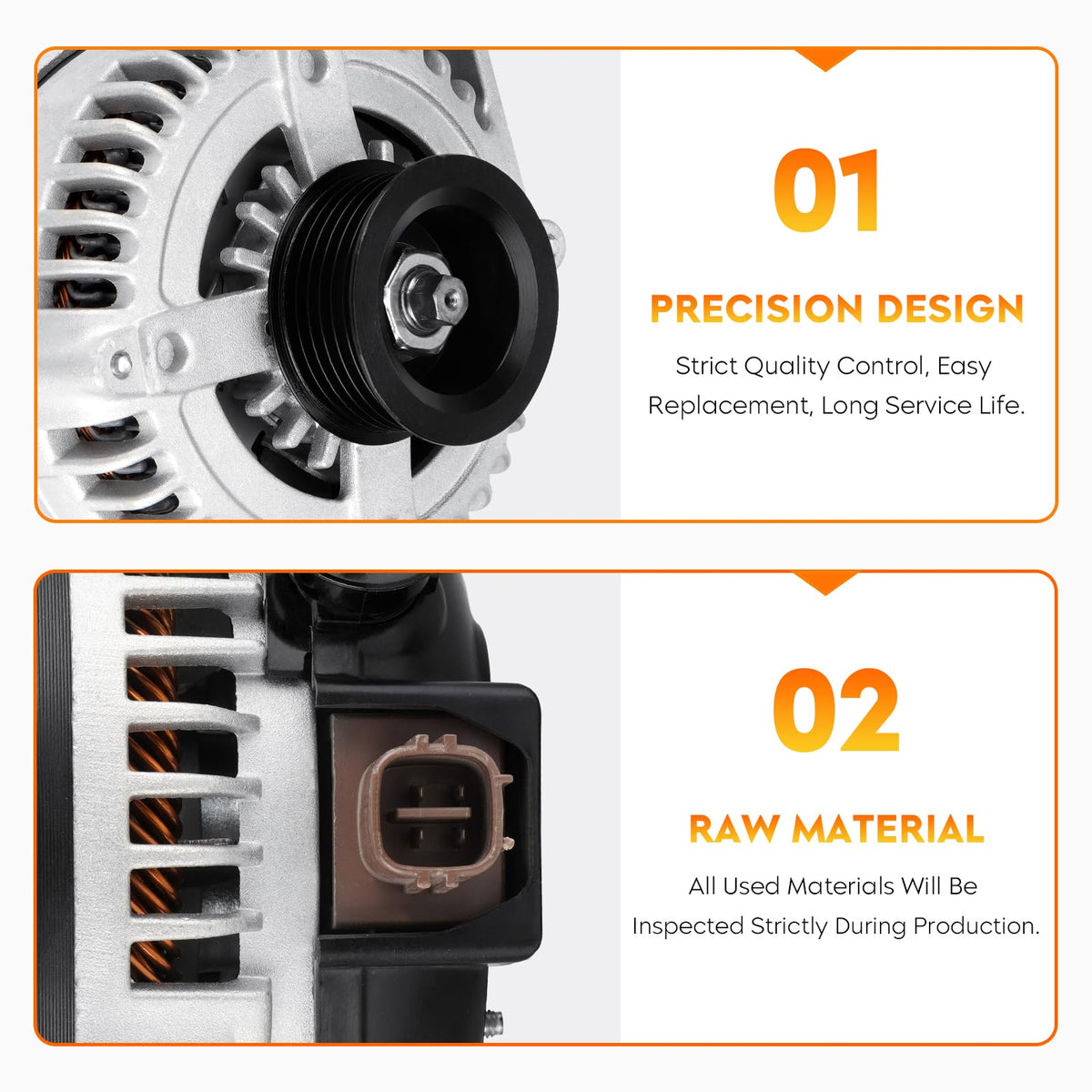 Aeagle alternator pulley and shaft detail showing SD6 pulley for correct belt alignment