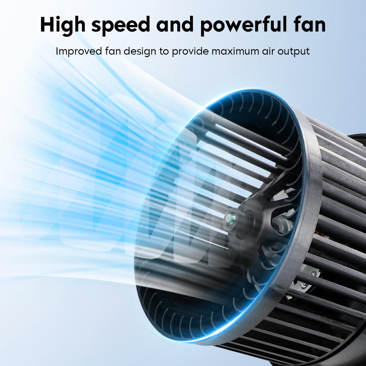 Aeagle blower close-up of rotor and fins demonstrating durable airflow performance