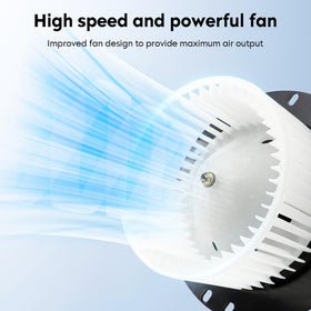 Aeagle close-up of fan wheel fins highlighting durable construction and quieter operation