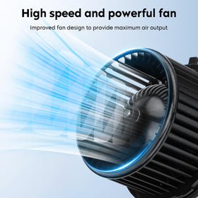 Aeagle closeup of fan blades delivering smoother airflow and reduced noise