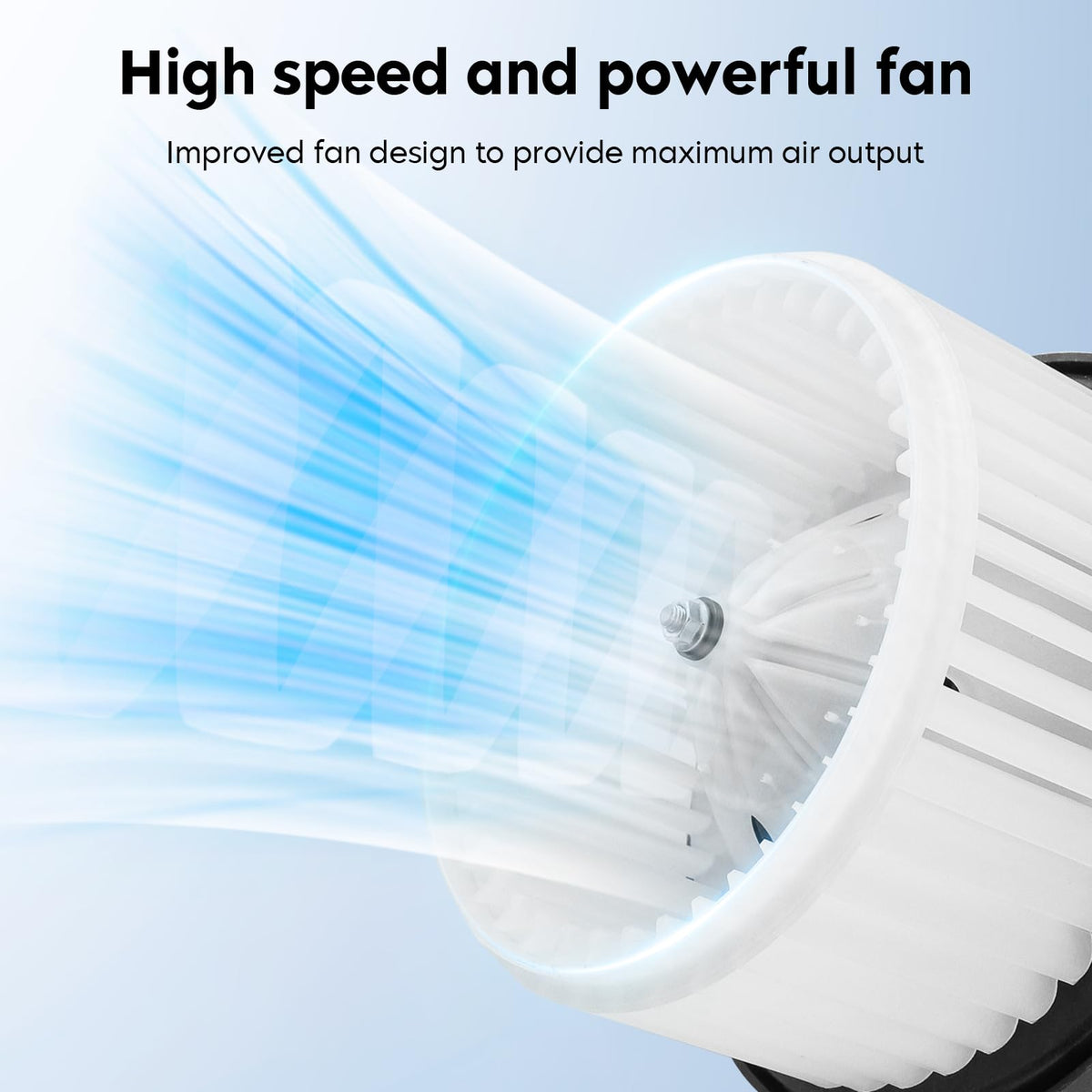 Aeagle close-up of fan wheel highlighting balanced blades for smoother airflow