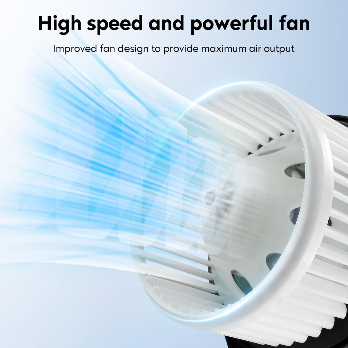 Aeagle blower motor fan wheel close-up highlighting balanced blades for quieter operation