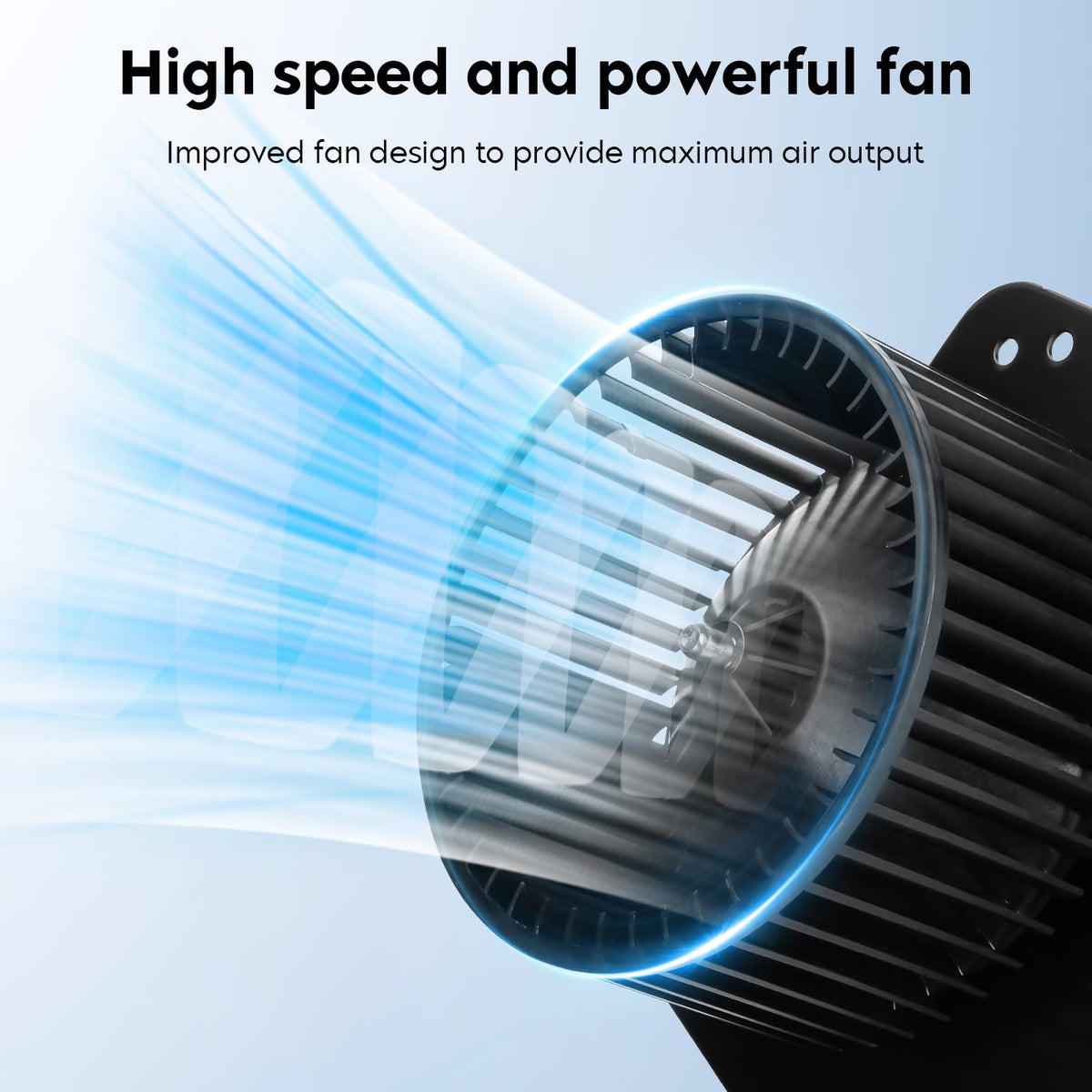 Aeagle fan wheel close-up showing blades and balance, ensures quiet consistent airflow