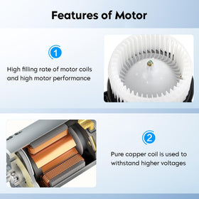 Aeagle blower motor fan wheel closeup showing balanced blades for quieter airflow