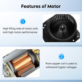 Aeagle blower motor installed in HVAC housing, demonstrates direct-fit replacement benefit
