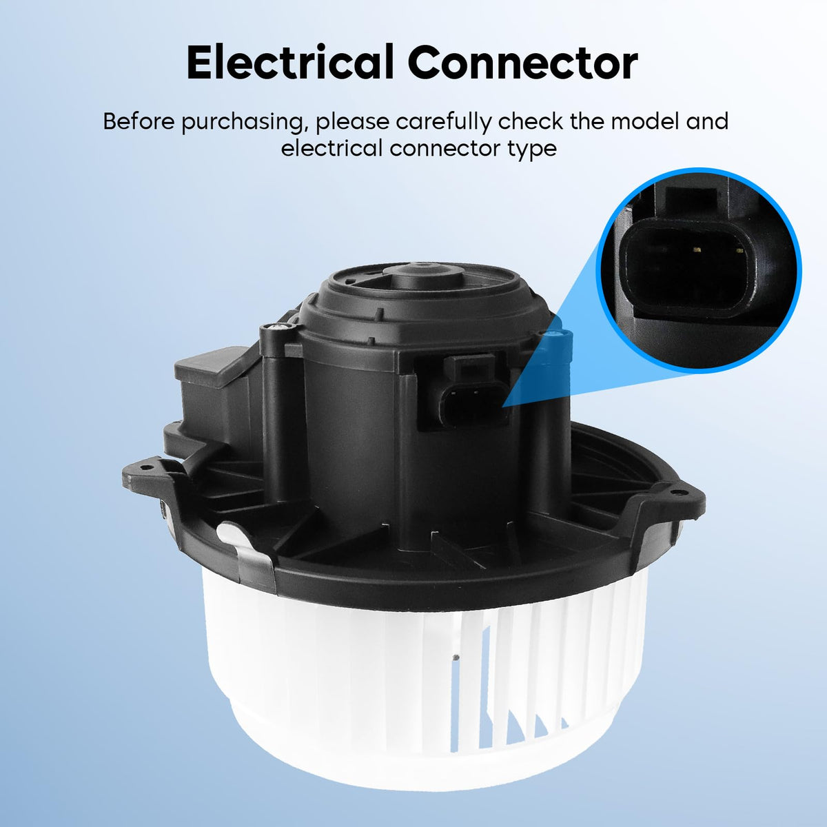 Aeagle blower motor installed in vehicle HVAC housing demonstrating fitment